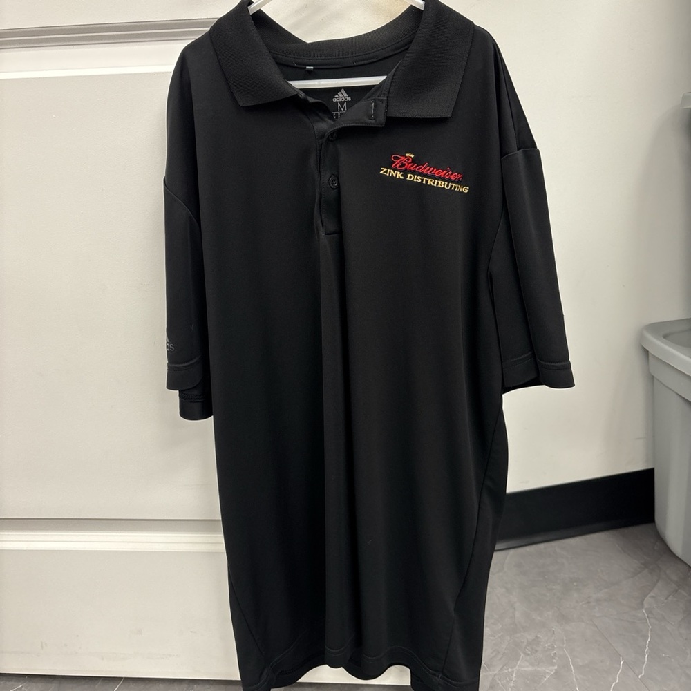 Budweiser Black Polo with Red Embroidery